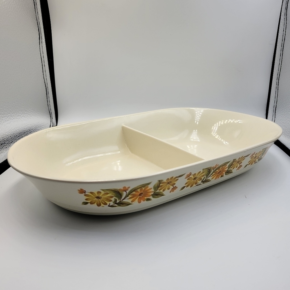 Vintage Capri Serve ‘N Store Bakeware Divided Stoneware Dish